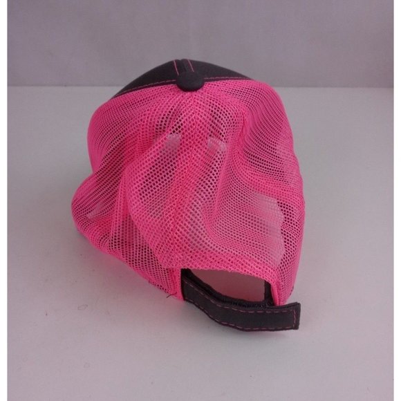 Heritage Tractor Embroidered Pink & Gray Mesh Back Adjustable Baseball Cap - Picture 4 of 7